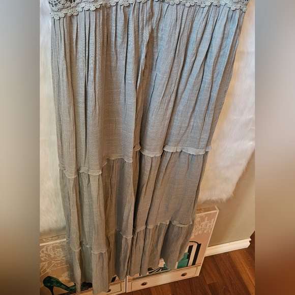 Rebellion Boho Longline Lace-Trim Maxi Dress - Picture 6 of 9